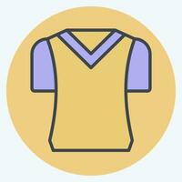Icon T Shirts. related to Camping symbol. color mate style. simple design editable. simple illustration vector
