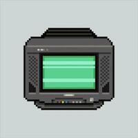 píxel Arte ilustración televisión. pixelado televisor. clásico televisión electrónica icono pixelado para el píxel Arte juego y icono para sitio web y vídeo juego. antiguo colegio retro vector