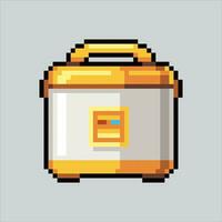 Pixel art illustration Rice Cooker. Pixelated Rice Cooker. Rice Cooker electronics icon pixelated for the pixel art game and icon for website and video game. old school retro. vector