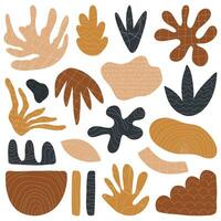 Big set of Hand drawn various colorful shapes vector