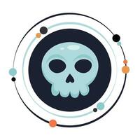 Skull bone vector illustration cartoon graphic icon