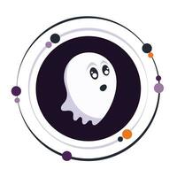 Spooky ghost vector illustration graphic icon symbol