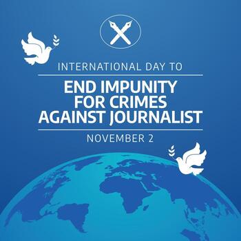 International Day to End Impunity for Crimes against Journalists design template good for celebration usage. journalist illustration. vector eps 10. flat design.