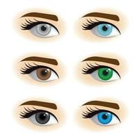 Multi-colored eyes with different pupils vector