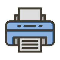 Printer Vector Thick Line Filled Colors Icon For Personal And Commercial Use.