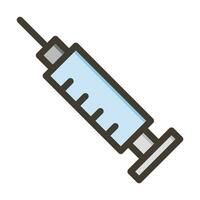 Syringe Vector Thick Line Filled Colors Icon For Personal And Commercial Use.