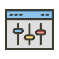 Equalizer Vector Thick Line Filled Colors Icon For Personal And Commercial Use.