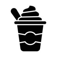 Yogurt Vector Glyph Icon For Personal And Commercial Use.