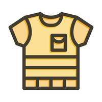 Shirt Vector Thick Line Filled Colors Icon For Personal And Commercial Use.