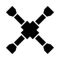 Lug Wrench Vector Glyph Icon For Personal And Commercial Use.