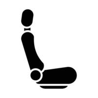 Car Seat Vector Glyph Icon For Personal And Commercial Use.