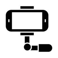 Selfie Stick Vector Glyph Icon For Personal And Commercial Use.
