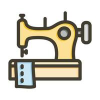 Sewing Vector Thick Line Filled Colors Icon For Personal And Commercial Use.