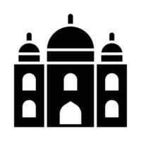 Taj Mahal Vector Glyph Icon For Personal And Commercial Use.