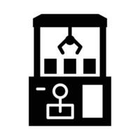 Claw Machine Vector Glyph Icon For Personal And Commercial Use.