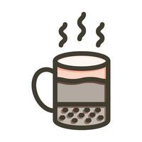 Americano Vector Thick Line Filled Colors Icon For Personal And Commercial Use.