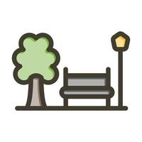 Public Place Vector Thick Line Filled Colors Icon For Personal And Commercial Use.