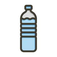 Plastic Bottle Vector Thick Line Filled Colors Icon For Personal And Commercial Use.