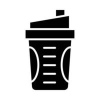 Protein Shake Vector Glyph Icon For Personal And Commercial Use.