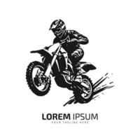 mínimo y resumen logo de barro bicicleta icono suciedad bicicleta vector motocross silueta aislado diseño