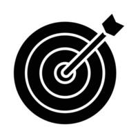 Dart Board Vector Glyph Icon For Personal And Commercial Use.