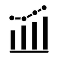 Bar Chart Vector Glyph Icon For Personal And Commercial Use.