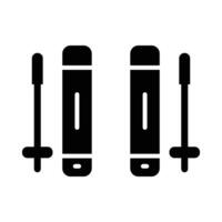 Ski Vector Glyph Icon For Personal And Commercial Use.