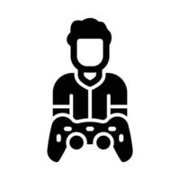 Gamer Vector Glyph Icon For Personal And Commercial Use.