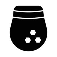 Honey Jar Vector Glyph Icon For Personal And Commercial Use.