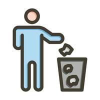 Littering Vector Thick Line Filled Colors Icon For Personal And Commercial Use.