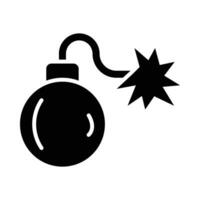 Bomb Vector Glyph Icon For Personal And Commercial Use.