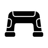 Fitness Step Vector Glyph Icon For Personal And Commercial Use.