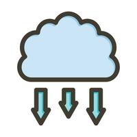 Precipitation Vector Thick Line Filled Colors Icon For Personal And Commercial Use.