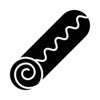 Roll Cake Vector Glyph Icon For Personal And Commercial Use.