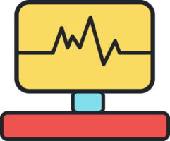 electrocardiogram flat icon. png