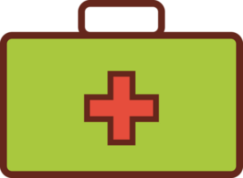 first aid kit flat icon 3 colors. png