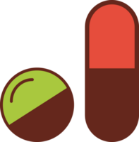 pill flat icon 3 colors. png