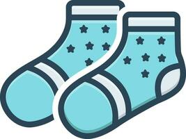 color icon for socks vector