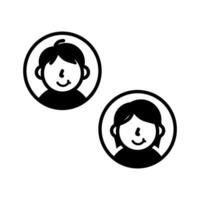 Male and female. user account gender avatar icon editable vector