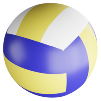 Volleyball clipart flat design icon isolated on transparent background, 3D render sport and exercise concept png