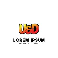 UD Initial Logo Design Vector