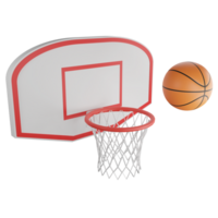 Basketball post clipart flat design icon isolated on transparent background, 3D render sport and exercise concept png