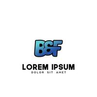 vector de diseño de logotipo inicial bf