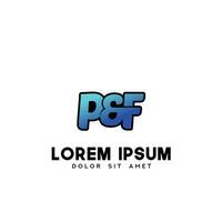 PF Initial Logo Design Vector