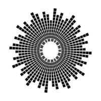 Abstract equalizer music sound wave circle vector icon symbol. logo design, round line icon, circle item, elements background, illustration