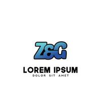 ZG Initial Logo Design Vector