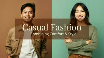 Brown Casual Fashion Style Presentation template