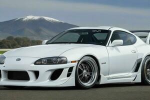 Sport car Toyota Supra JDM.  AI Generative Pro Photo