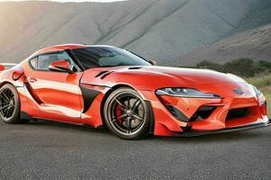 Sport car Toyota Supra JDM. Generative Ai Pro Photo