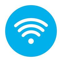 Wireless wifi or sign for remote internet access icon vector on white background, Flat style for graphic and web design